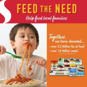 Poster for Safeway's Feed the Need food drive