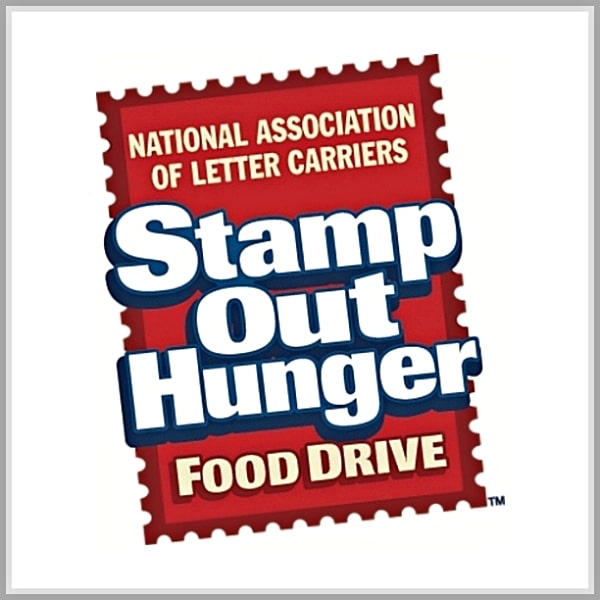 Stamp Out Hunger food drive by National Letter Carriers